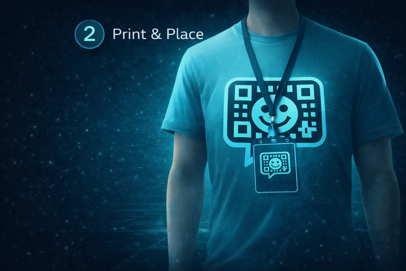 Print and place QRChat code illustration