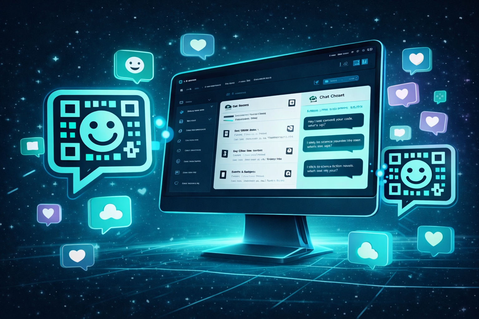 QRChat dashboard illustration